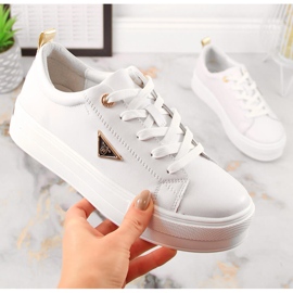 Zapatos mujer en piel con plataforma blanco Filippo DP3533/23 4