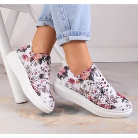 Zapatos de mujer con cordones y flores multicolor Artiker 52C2480 2