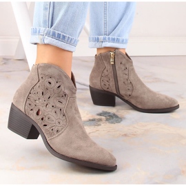 Bota cowboy mujer Jezzi ante calado gris RMR1921-42 2
