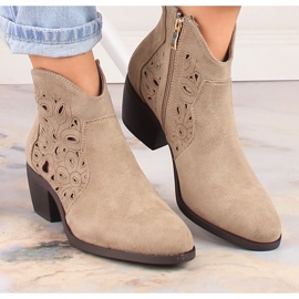Botas cowboy mujer caladas ante beige Jezzi RMR1921-42 3
