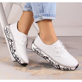 Zapatos de mujer en piel con plataforma blanco T.Sokolski W23-29 2