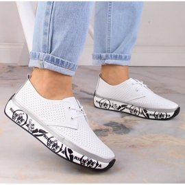 Zapatos de mujer en piel con plataforma blanco T.Sokolski W23-29 3