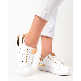 Deportivas Shelovet blancas con suela gruesa blanco 3