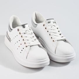 Deportivas Shelovet blancas con suela gruesa blanco 5