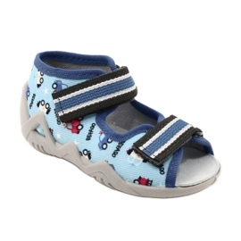 Zapatillas para niños de Befado inserta de cuero 350p036 azul en automóviles 2