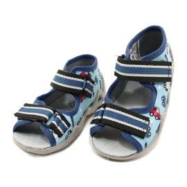 Zapatillas para niños de Befado inserta de cuero 350p036 azul en automóviles 4