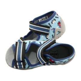 Zapatillas para niños de Befado inserta de cuero 350p036 azul en automóviles 6