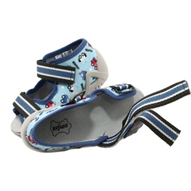 Zapatillas para niños de Befado inserta de cuero 350p036 azul en automóviles 7