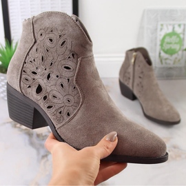 Bota cowboy mujer Jezzi ante calado gris RMR1921-42 1