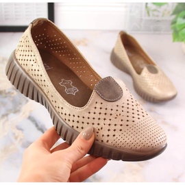 Zapatos calados mujer beige Jezzi RMR2270-4 5