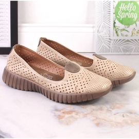 Zapatos calados mujer beige Jezzi RMR2270-4 6