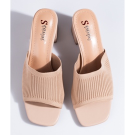 Pantuflas mujer textil Shelovet beige 6