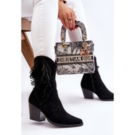 S.Barski Botas Vaqueras Bajas Mujer Ante Negro Elyse 6