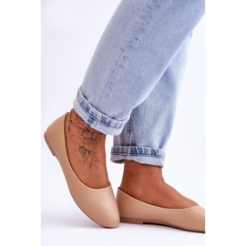 Bailarinas Clásicas Cuero Stacee Beige 3