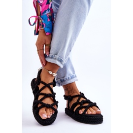 FG2 Sandalias trenzadas de moda para mujer Black Tiffanie negro 2