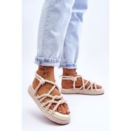 FG2 Sandalias Trenzadas De Moda Para Mujer Tiffanie Beige Claro marrón 3