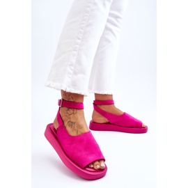 FG2 Cómodas Sandalias De Mujer En La Plataforma Fucsia Rubie rosado 2 FG2 Cómodas Sandalias De Mujer En La Plataforma Fucsia Rubie rosado 2