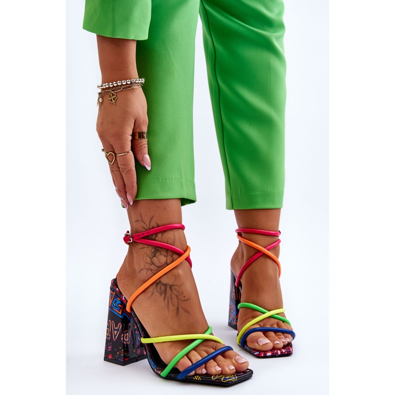 Sandalias de tacón de moda Josette multicolor 1