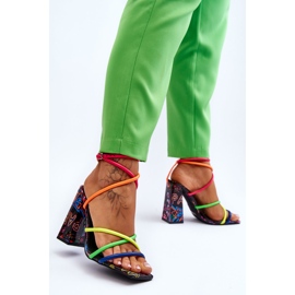 Sandalias de tacón de moda Josette multicolor 2