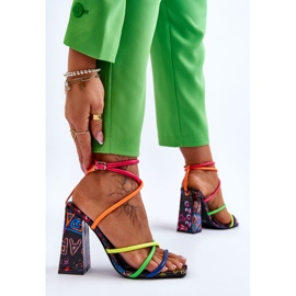 Sandalias de tacón de moda Josette multicolor 3