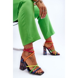 Sandalias de tacón de moda Josette multicolor 7
