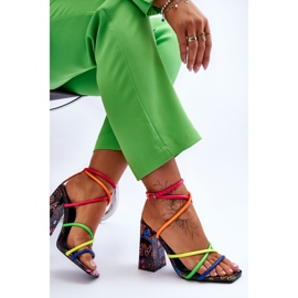 Sandalias de tacón de moda Josette multicolor 8