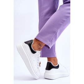 FG2 Zapatos Deportivos De Mujer En Una Plataforma Masiva Blanco Y Negro Chante 6