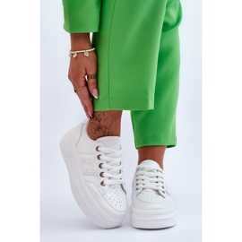 Zapatillas De Deporte Con Plataforma De Mujer De Moda Blanco Claribel 1