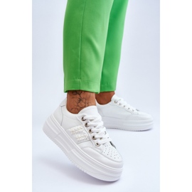 Zapatillas De Deporte Con Plataforma De Mujer De Moda Blanco Claribel 3