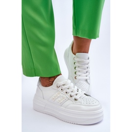 Zapatillas De Deporte Con Plataforma De Mujer De Moda Blanco Claribel 6