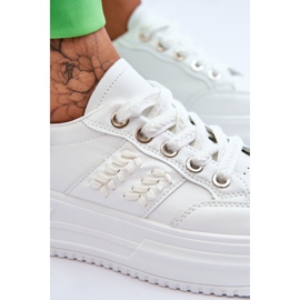 Zapatillas De Deporte Con Plataforma De Mujer De Moda Blanco Claribel 5
