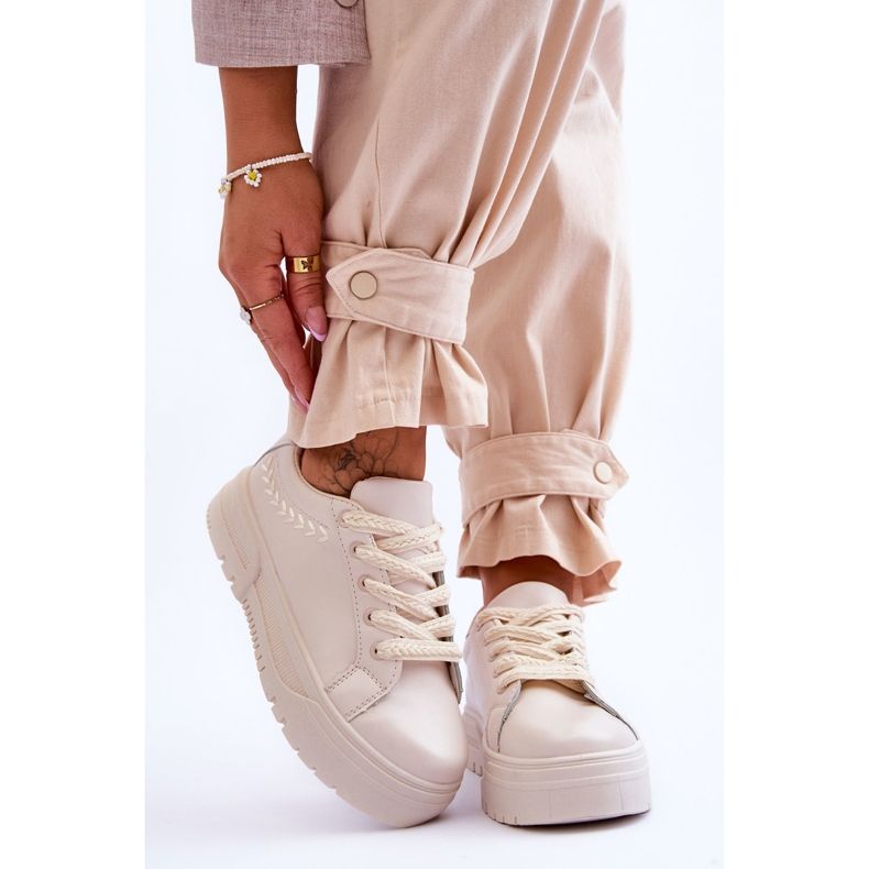 FG2 Deportivas Mujer Cómodas Con Plataforma Beige Devan 1 FG2 Deportivas Mujer Cómodas Con Plataforma Beige Devan 1