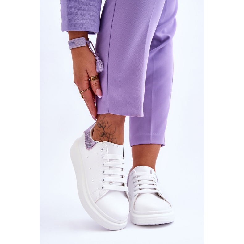 Deportivas Mujer Con Motivo Decorativo Blanco-Morado Delight 1