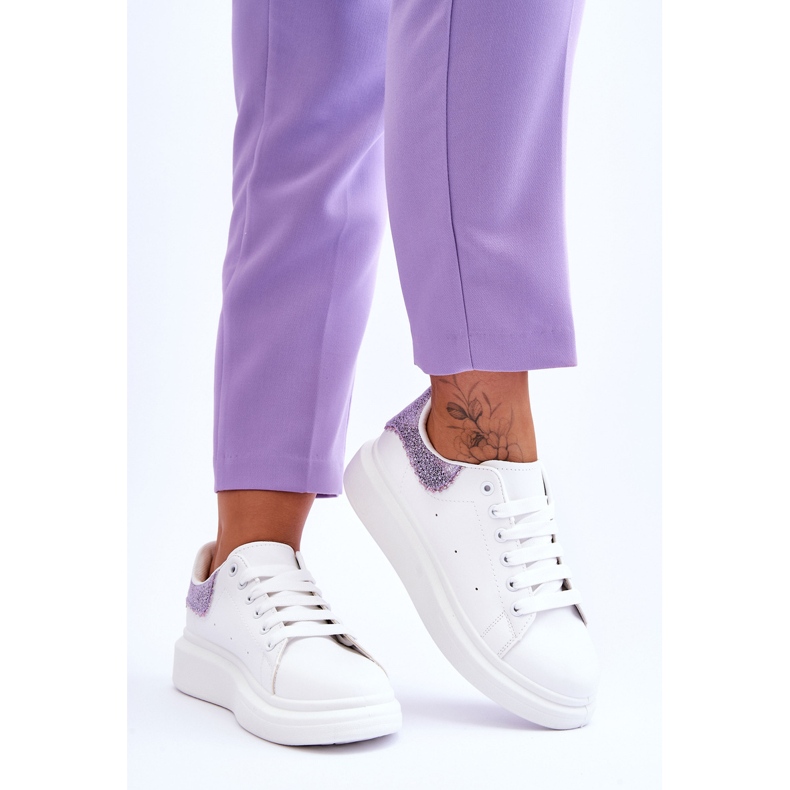 Deportivas Mujer Con Motivo Decorativo Blanco-Morado Delight 2