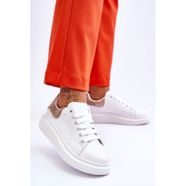 Deportivas Mujer Con Motivo Decorativo Delicias Blanco-Oro 3