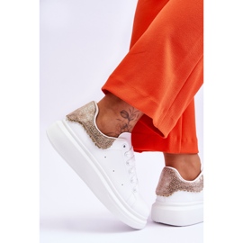 Deportivas Mujer Con Motivo Decorativo Delicias Blanco-Oro 5