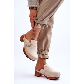 FI1 Zuecos Mujer Piel Beige Fanett 4