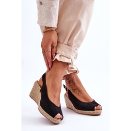 Sandalias Cuña Ante Negro Elsie 2