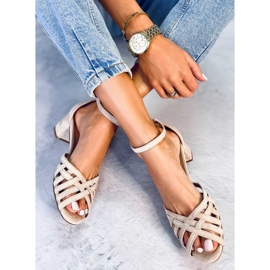 Seastar Sandalia tacón bajo Kermel Beige 4