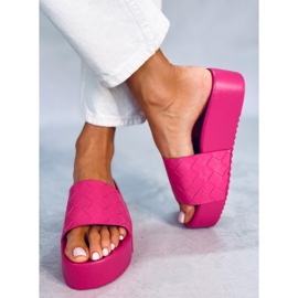 PA1 Sandalias de suela alta de Morlet Fucsia rosa 1