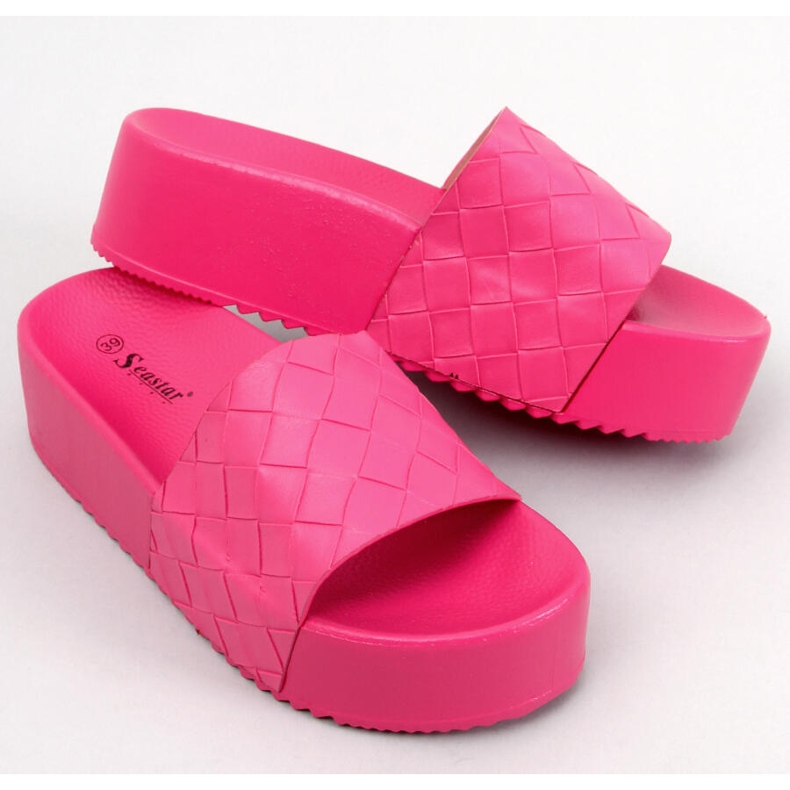 PA1 Sandalias de suela alta de Morlet Fucsia rosa 2
