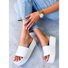 PA1 Sandalias de suela alta de Morlet White blanco 4