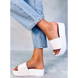 PA1 Sandalias de suela alta de Morlet White blanco 5