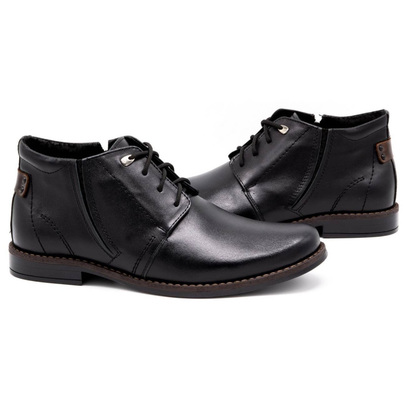 Olivier Botas invierno hombre piel 336LU negro 2