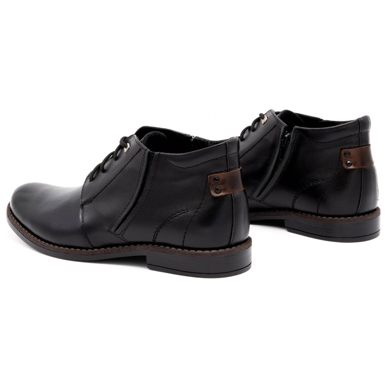Olivier Botas invierno hombre piel 336LU negro 3