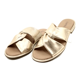 Pantuflas Caprice Mujer Cómodas Platino Metalik 9-27100-20 959 dorado 2
