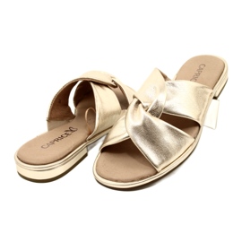 Pantuflas Caprice Mujer Cómodas Platino Metalik 9-27100-20 959 dorado 3