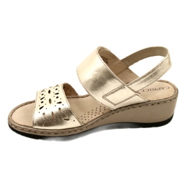 Sandalias de cuero para mujeres Caprice 28253-20 959 Platino Metalic dorado 3 Sandalias de cuero para mujeres Caprice 28253-20 959 Platino Metalic dorado 3