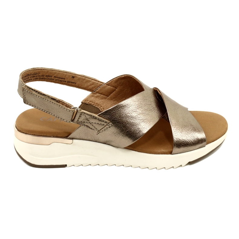 Sandalias Caprice Taupe De Piel Metalizada 9-28702-20 341 dorado 1