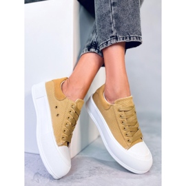 Zapatillas Takao Ginger con suela gruesa amarillo 3